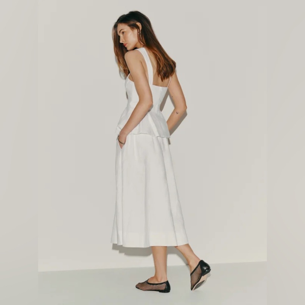 NWT Reformation Misty Linen Two Piece Set in White - Picture 2 of 4